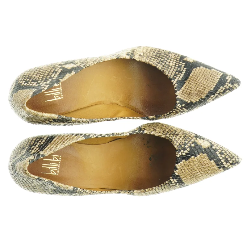 Slangeskindspumps fra Billi Bi (str. 39,5)