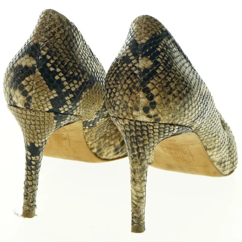 Slangeskindspumps fra Billi Bi (str. 39,5)