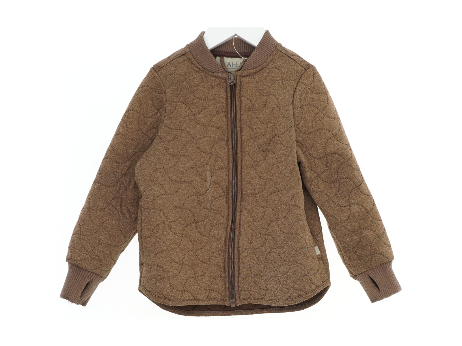 Brun quiltet jakke fra Wheat (str. 104)