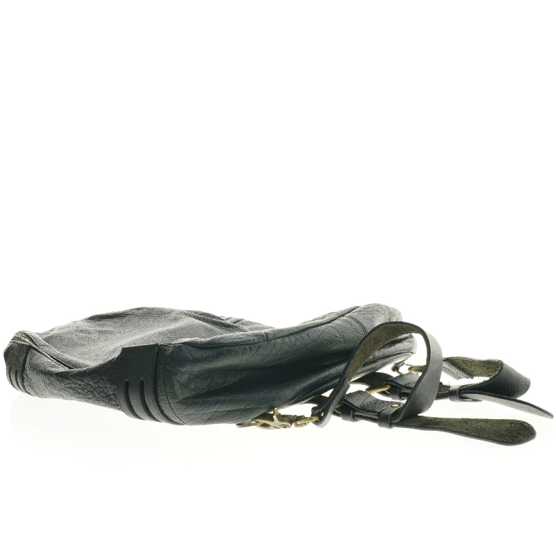 Sort rygsæk i læder fra Motorius (str. 51 x 38 cm)