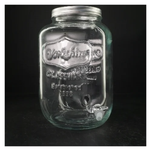 Glastønde med hul til aftapningshane (str. 32 cm)