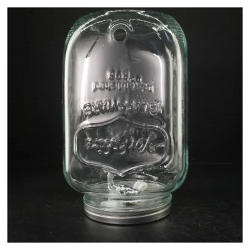 Glastønde med hul til aftapningshane (str. 32 cm)