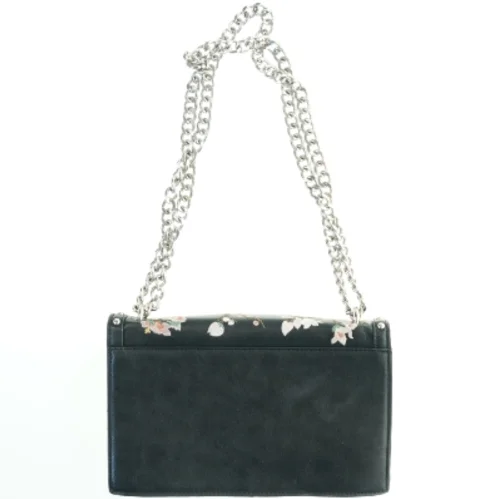 Sort taske med blomsterbroderi (str. 26x17 cm)