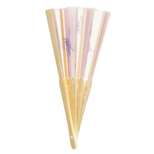 Dekorativ håndvifte med sommerfuglemønster (str. 21 cm)