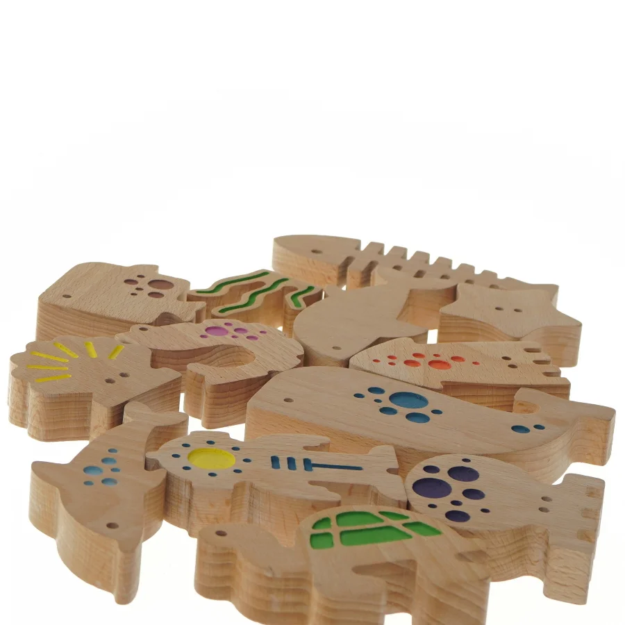 Træfigurer med havtema (str. 5-13 cm)