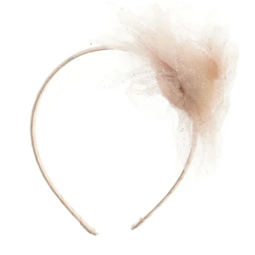 Hårbøjle med tyl og glitter (str. 14 cm)