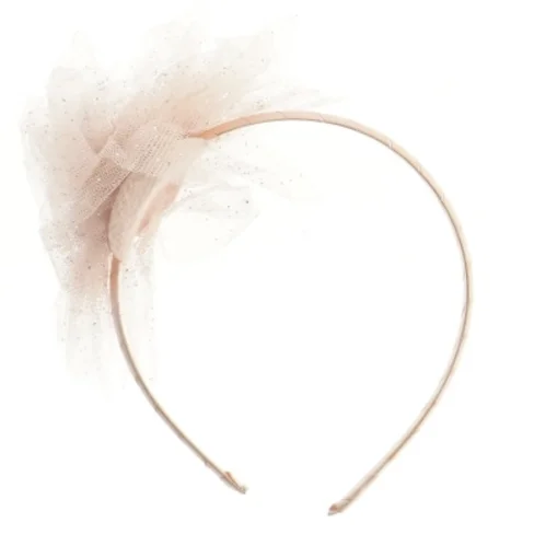 Hårbøjle med tyl og glitter (str. 14 cm)