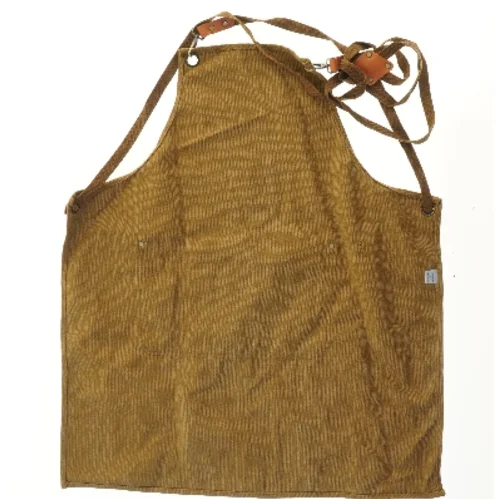 Brunt forklæde med lommer (str. 79x68 cm)