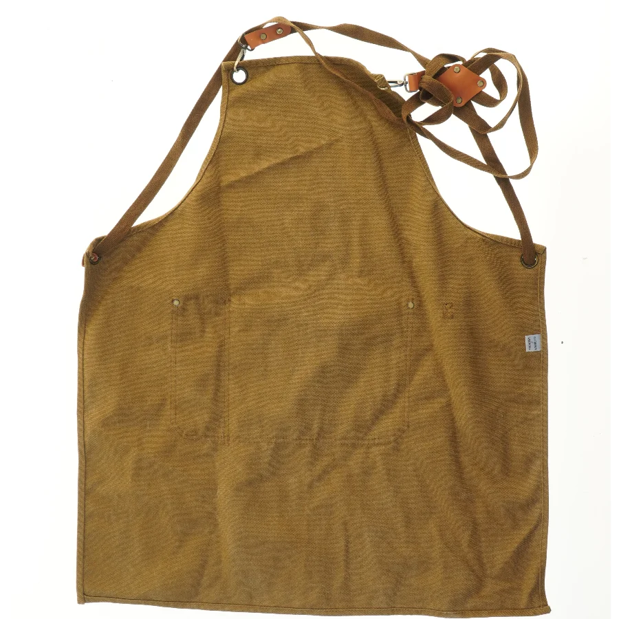 Brunt forklæde med lommer (str. 79x68 cm)