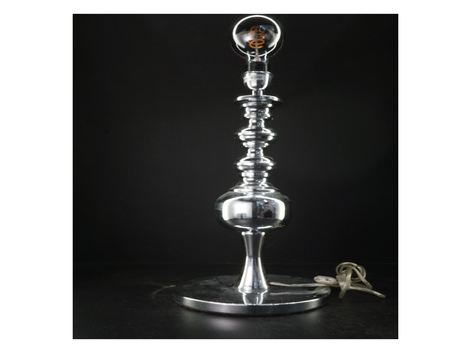 Krom bordlampe (str. 59. cm)