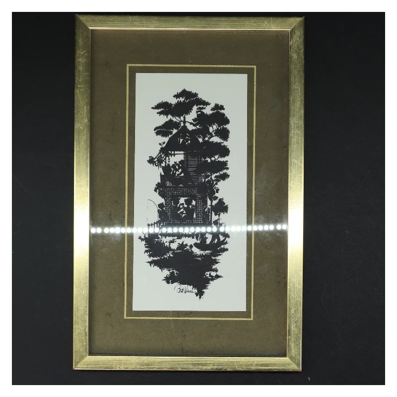 Indrammet papirklip (str. 31. x 20 cm)