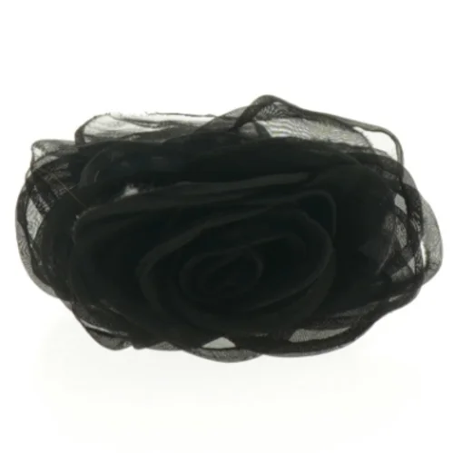 Sort hårklemme med blomst