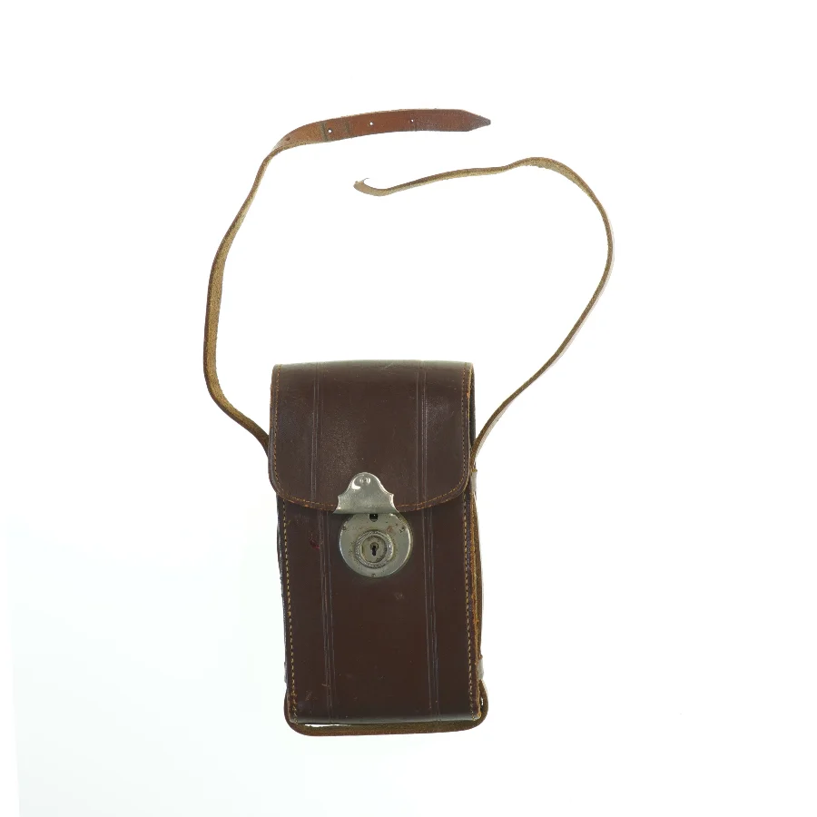 Vintage Coronet kamera med taske (str. 17x7,5 cm)