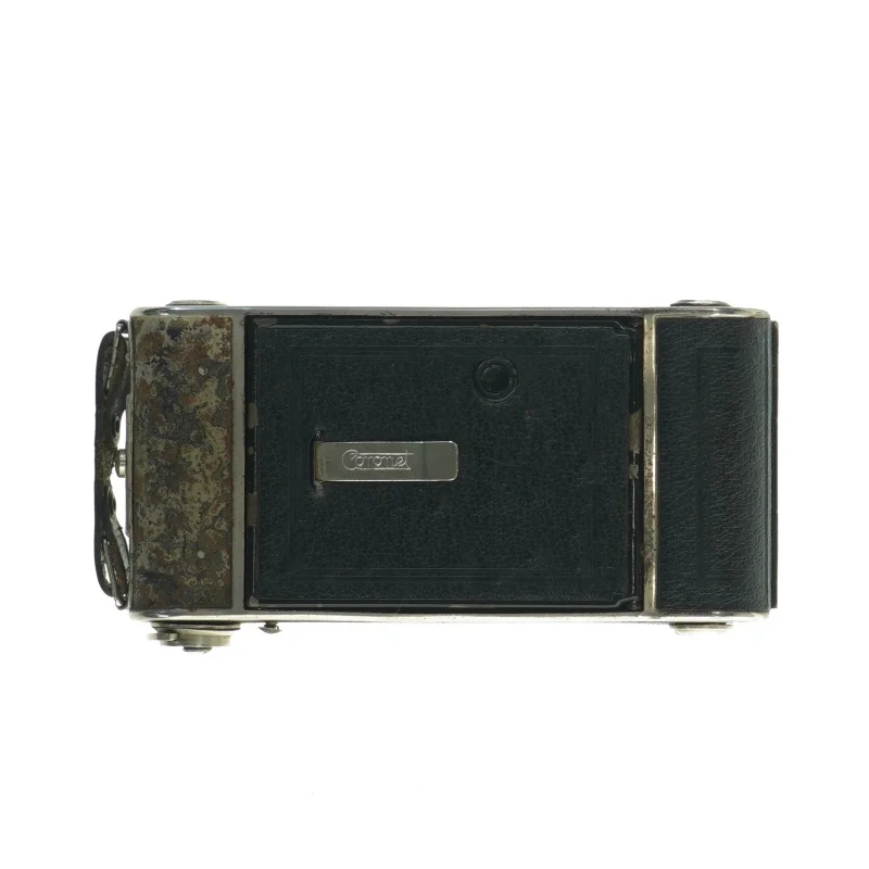 Vintage Coronet kamera med taske (str. 17x7,5 cm)