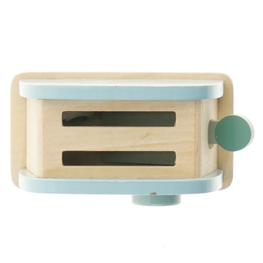 Legetøjsbrødrister i træ fra Søstrene Grene (str. 9,5x15x8 cm)