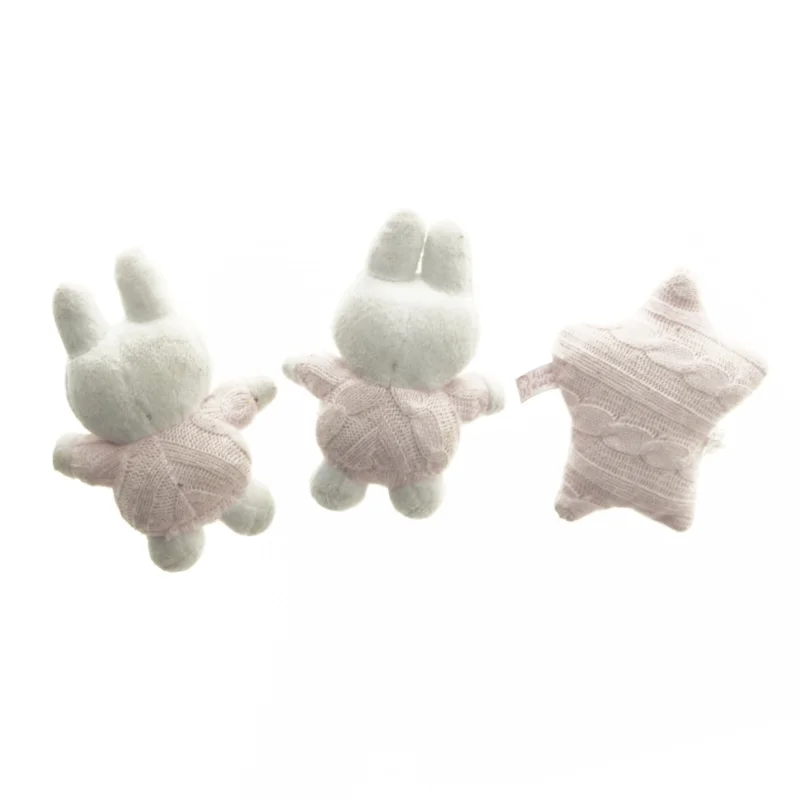 Sæt med plysdyr og stjernepude (str. 12,5 cm)