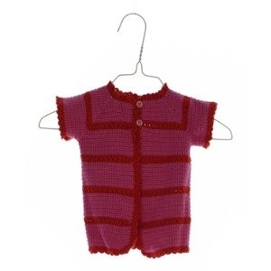 Hjemmestrikket bluse (str. ca. 62) fra Ukendt (str. ca. 62)