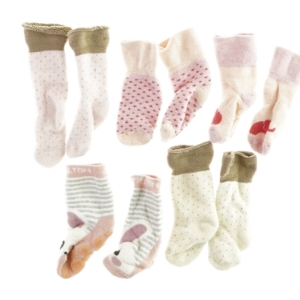 Babystrømper, 5 par fra Ukendt (str. ca. 19)