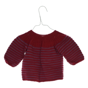 Hjemmestrikket bluse (str. ca. 62) fra Ukendt (str. ca. 62)