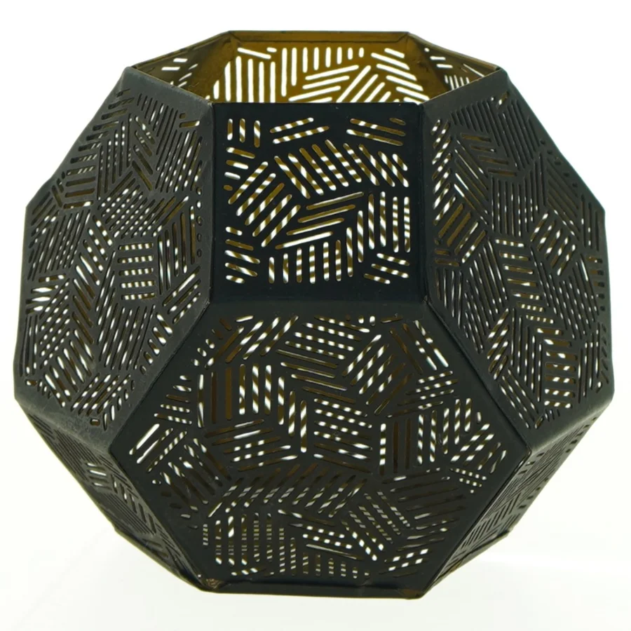 Dekorativ metal lysestage (str. 11,5 cm)