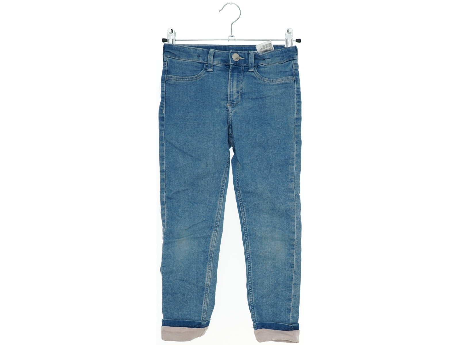 Lined jeans i mellemblå farve fra H&M (str. 116)