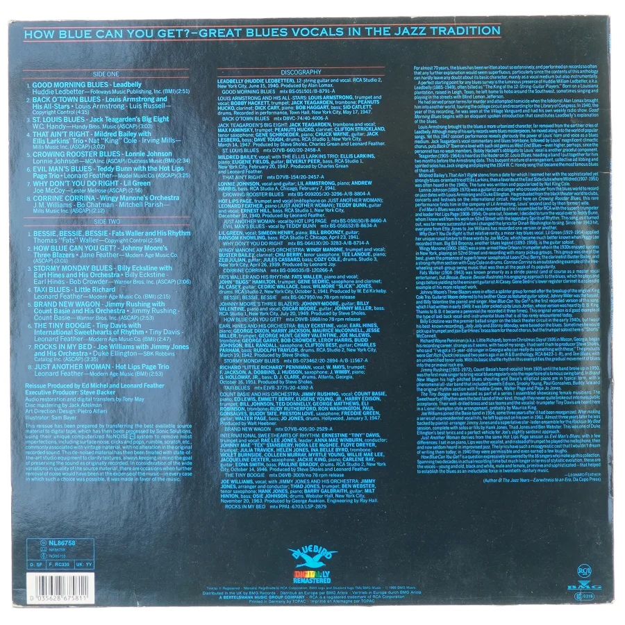 ‘How blue can you get’ great blues vocals in the jazz tradition fra Blue Bird (str. 31 x 31 cm)