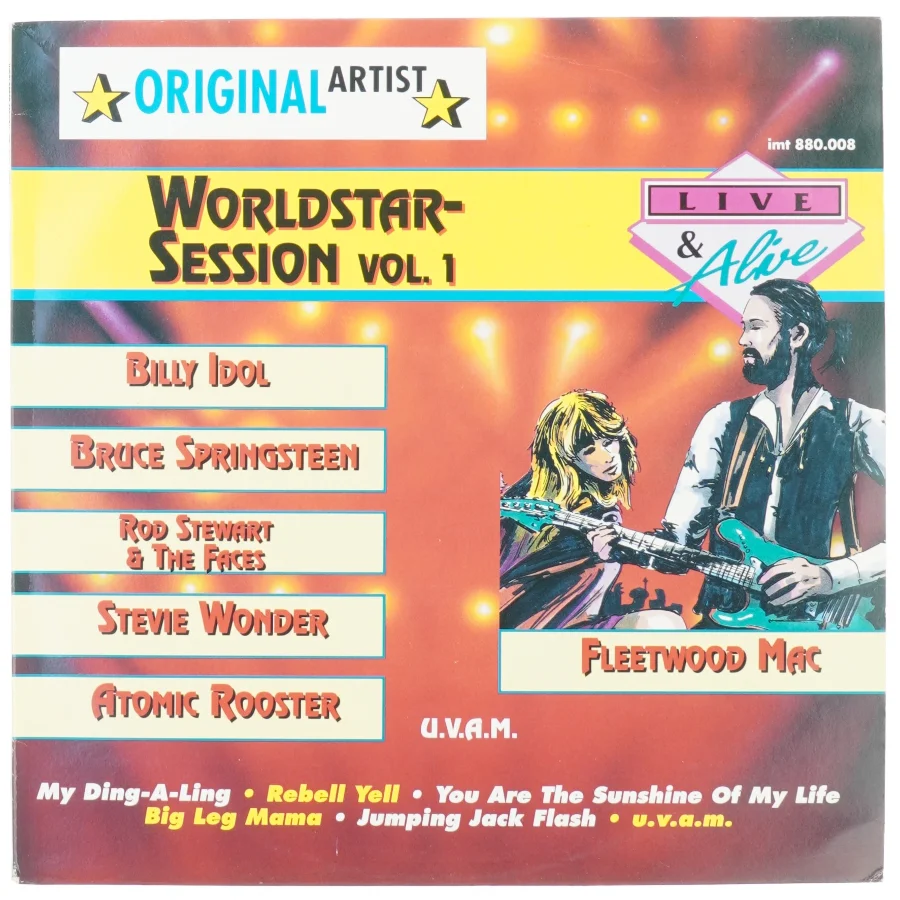 Lp plade worldstar session vol 1 fra Imtrat (str. 31 x 31 cm)