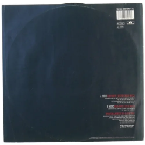 Lp plade prinses redhot fra Stereo (str. 31 x 31 cm)