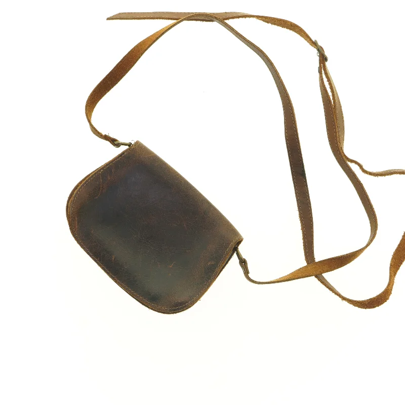 Læder skuldertaske (str. 18 x 13 cm)