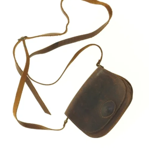 Læder skuldertaske (str. 18 x 13 cm)