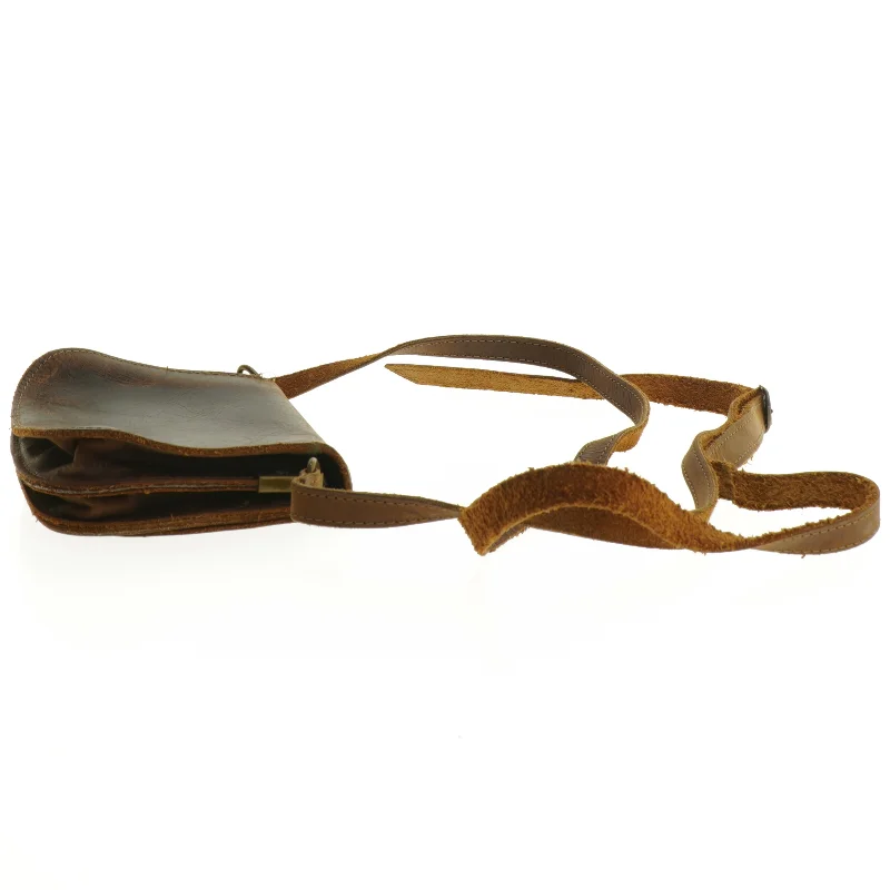 Læder skuldertaske (str. 18 x 13 cm)