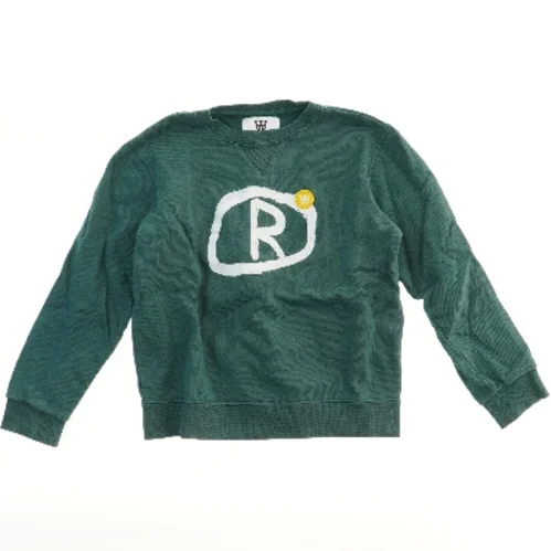 Grøn sweatshirt med logo fra Double A (str. 134)