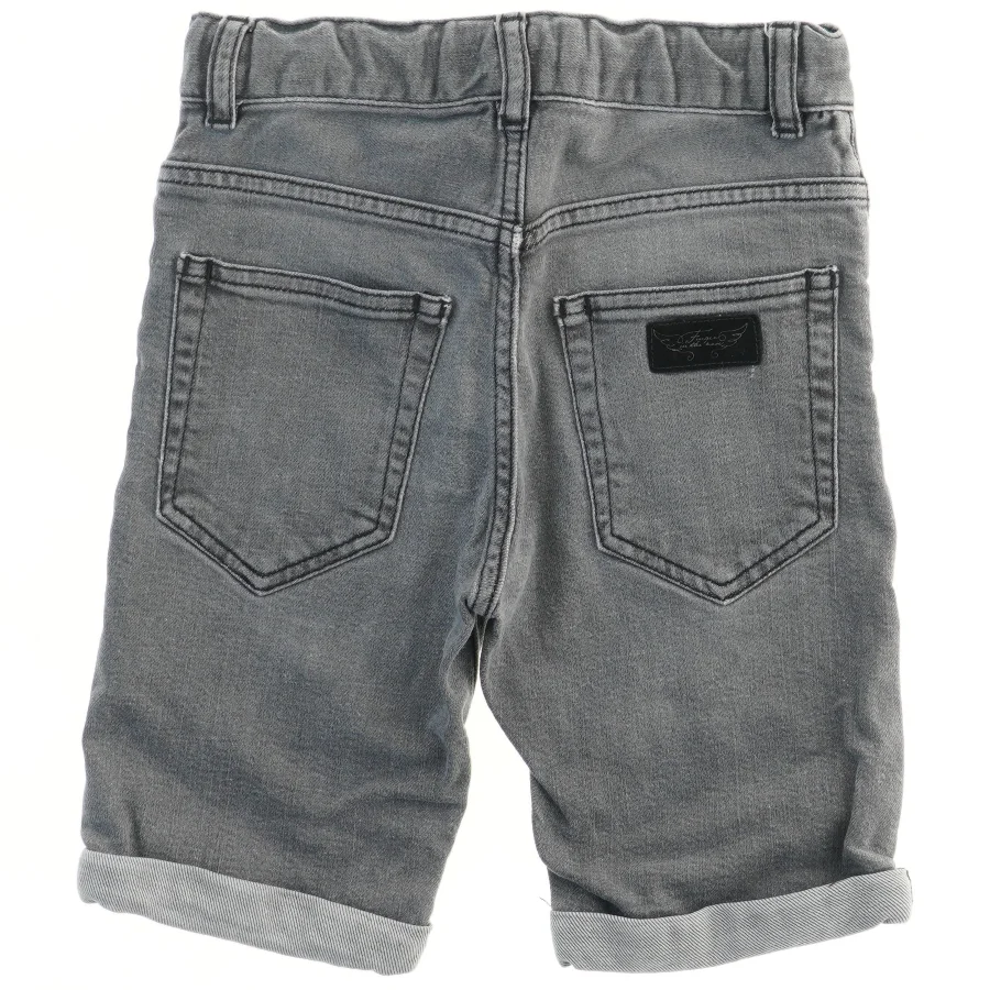 Grå denim shorts til børn (str. 122)