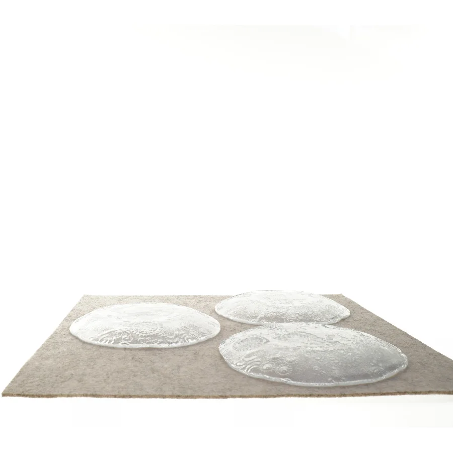 Tallerkener i glas (str. 18 cm)