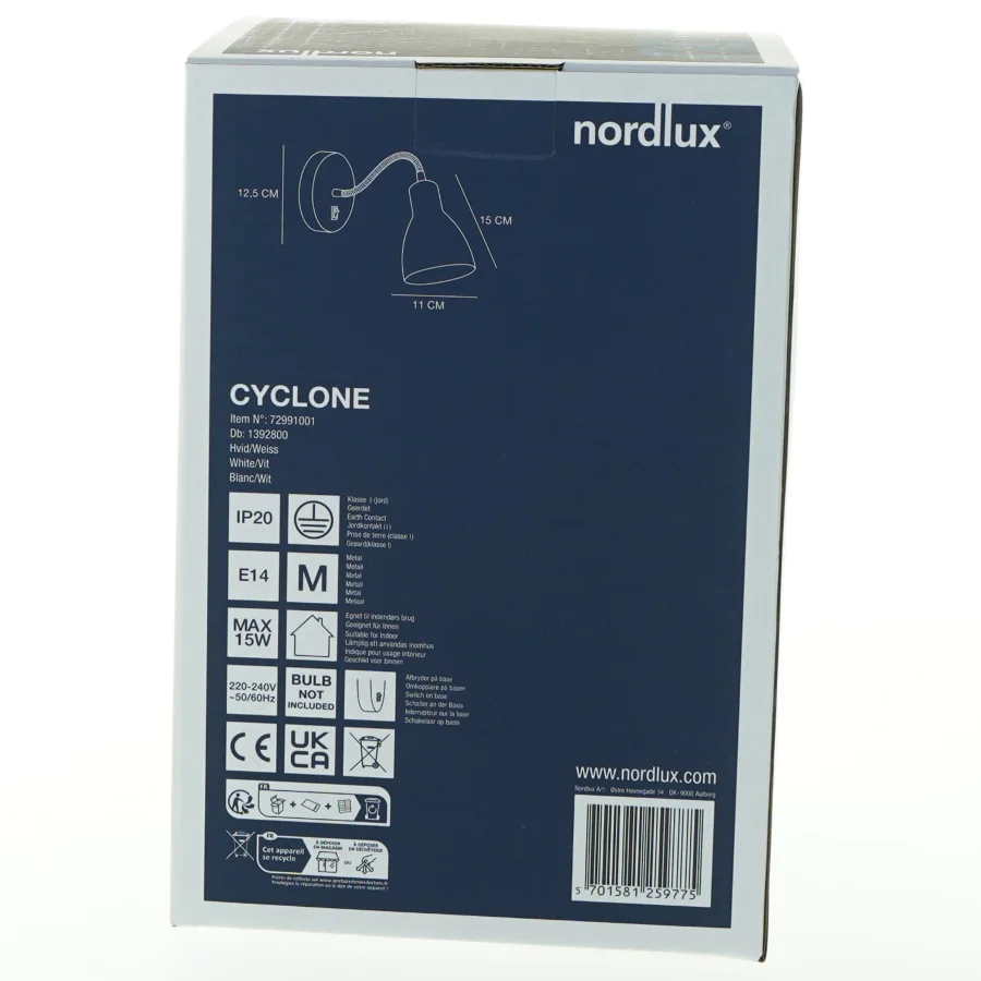 Nordlux Cyclone Væglampe fra Nordlux (str. 12,5x15x11 cm)