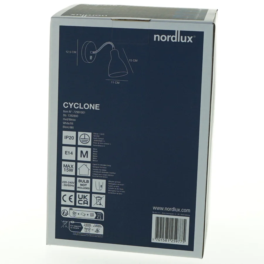 Nordlux Cyclone Væglampe fra Nordlux (str. 12,5x15x11 cm)