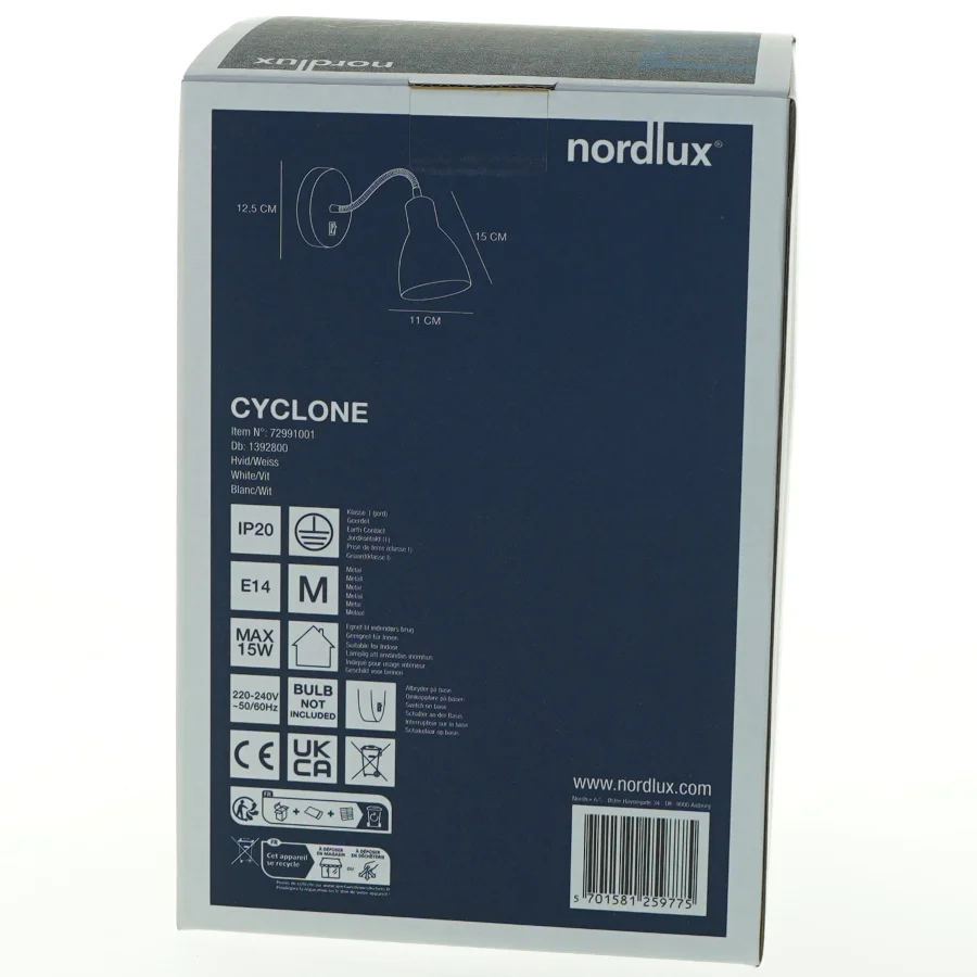 Nordlux Cyclone væglampe fra Nordlux (str. 12,5x15x11 cm)