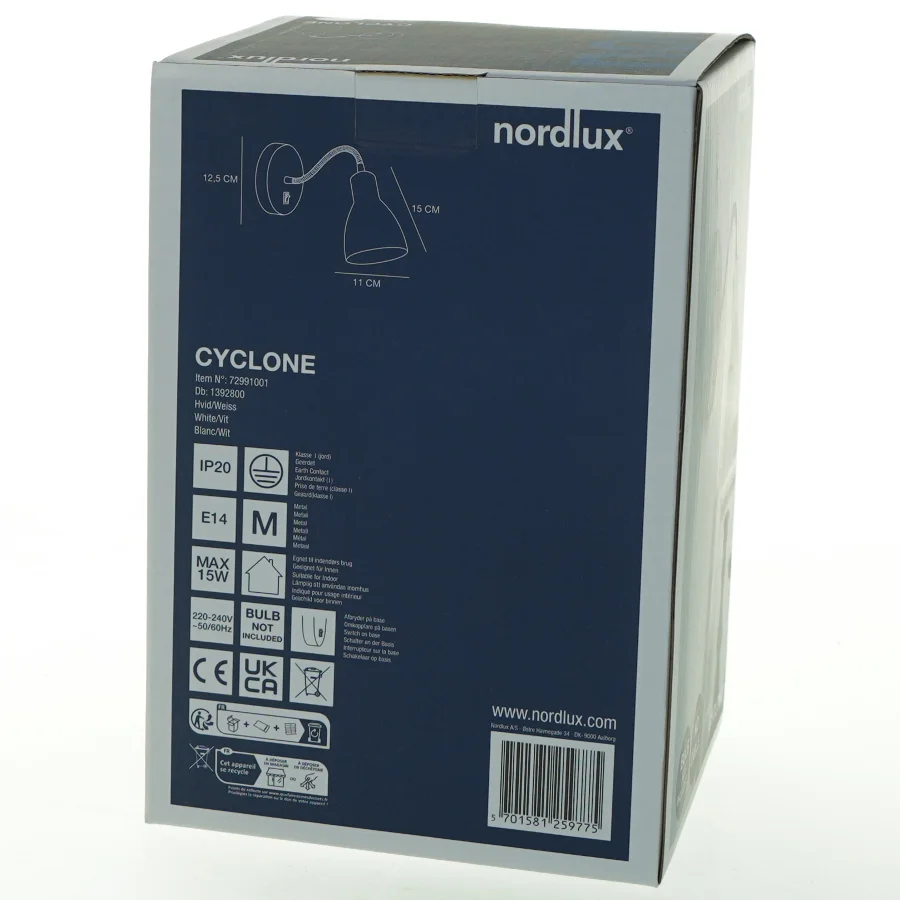 Nordlux Cyclone Væglampe fra Nordlux (str. 12,5x15x11 cm)