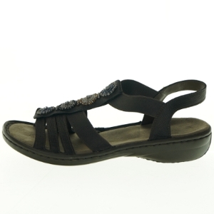 Damesandaler med dekorationer fra Rieker (str. 37)