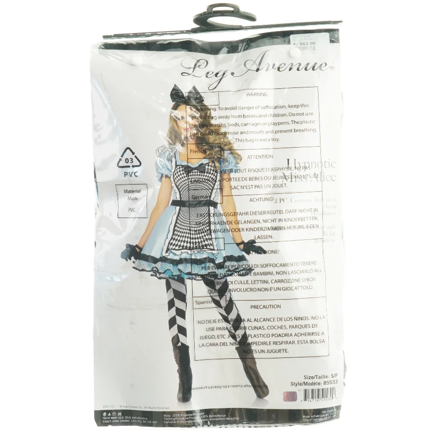 Kostume Alice i Eventyrland (str. S)