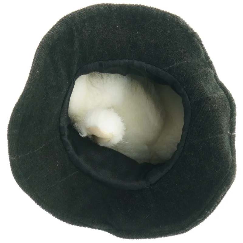 Sort tryllehat med kanin (str. 31 cm)