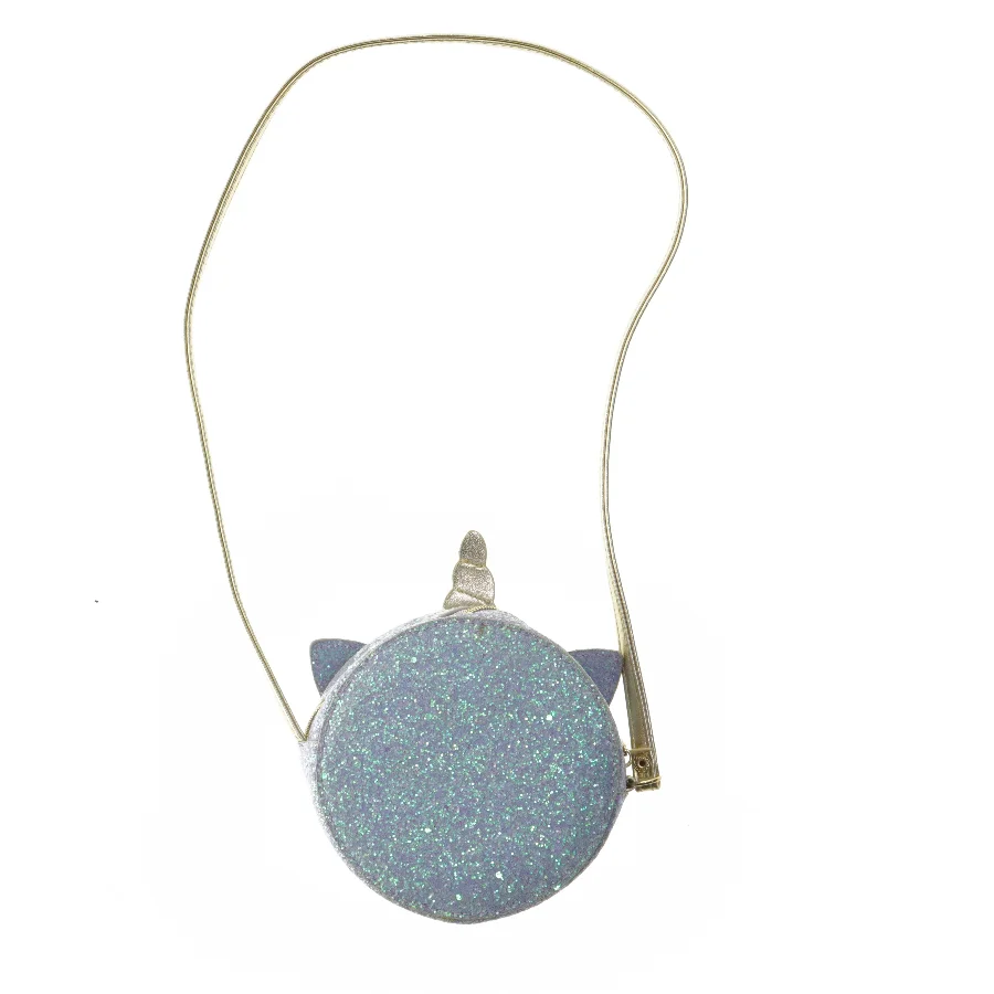 Glitter enhjørning taske (str. 13 cm)