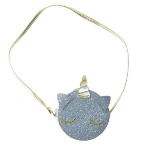 Glitter enhjørning taske (str. 13 cm)