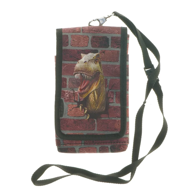 Dinosaur pung med skulderrem (str. 16x9,5 cm)