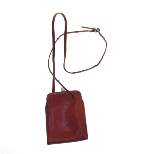 Lille læder skuldertaske fra Claudio Ferrici (str. 19x14 cm)