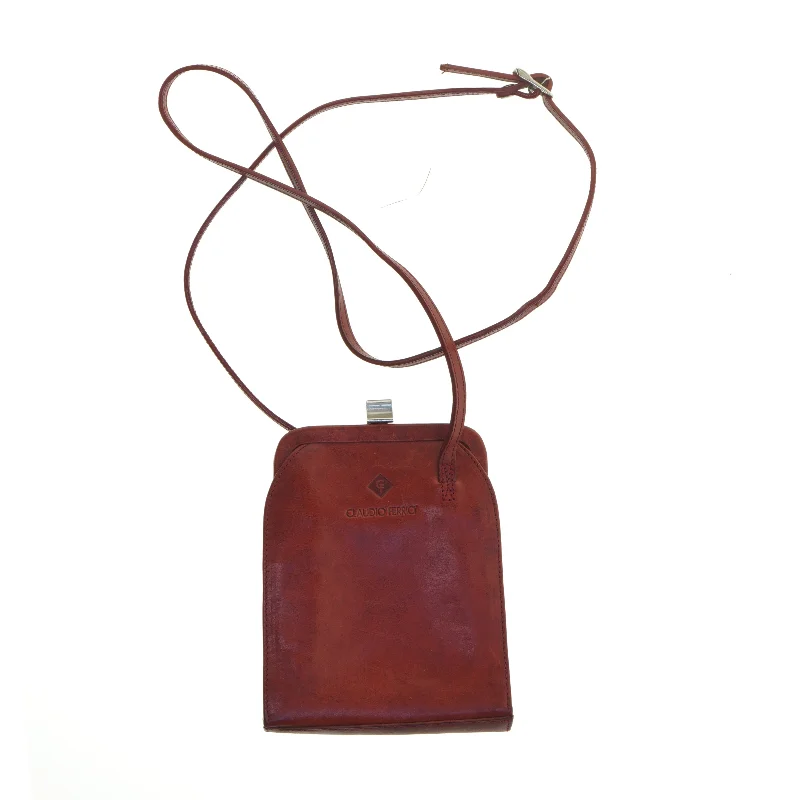 Lille læder skuldertaske fra Claudio Ferrici (str. 19x14 cm)