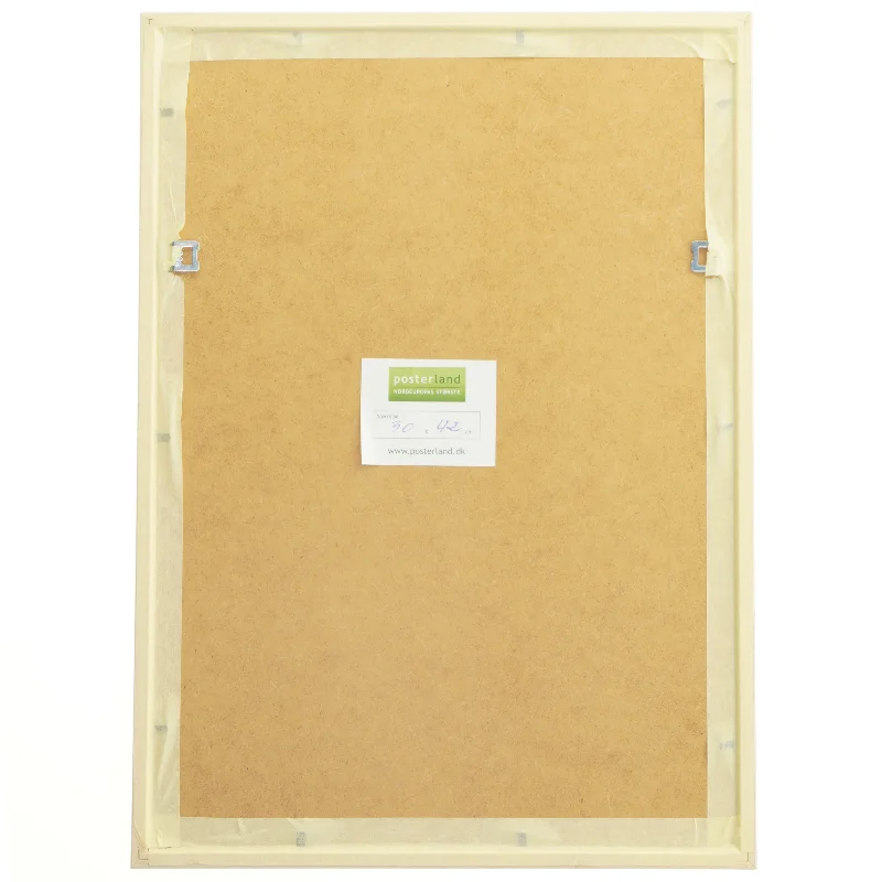 Træbillede i ramme (str. 30x42 cm)