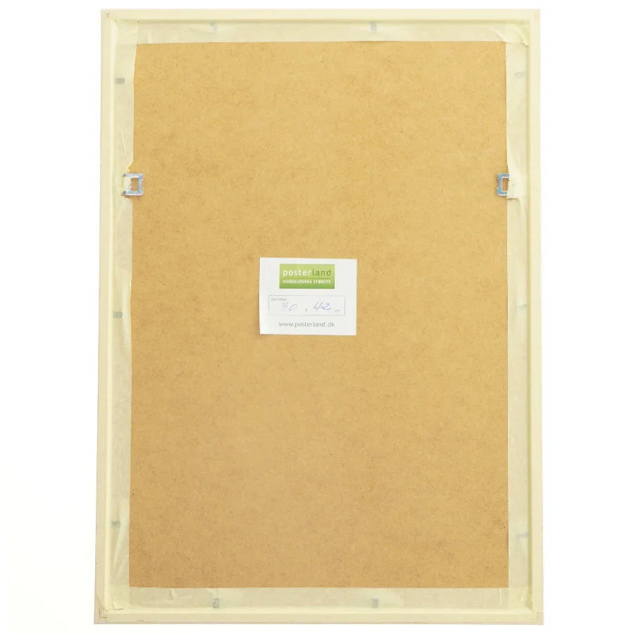 Træbillede i ramme (str. 30x42 cm)