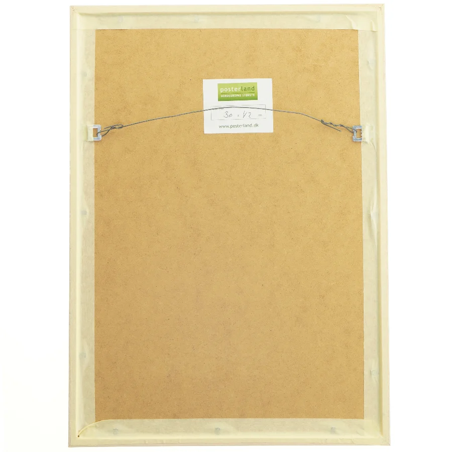 Sort billedramme med landskabsmotiv (str. 30x42 cm)