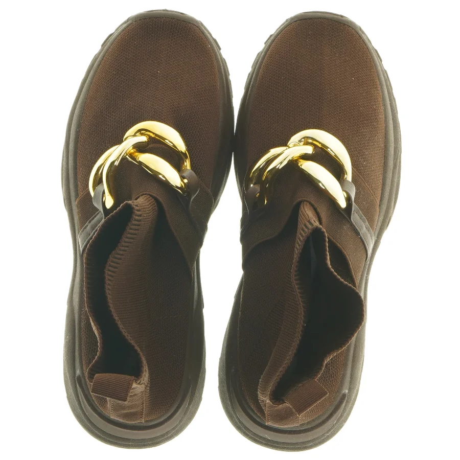 Brune støvler med kædedetalje (str. 39 )